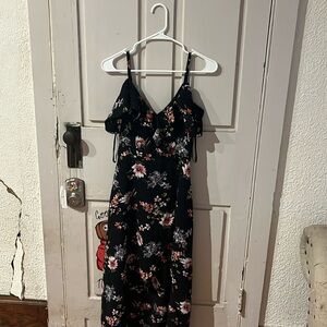 Floral Black Dress